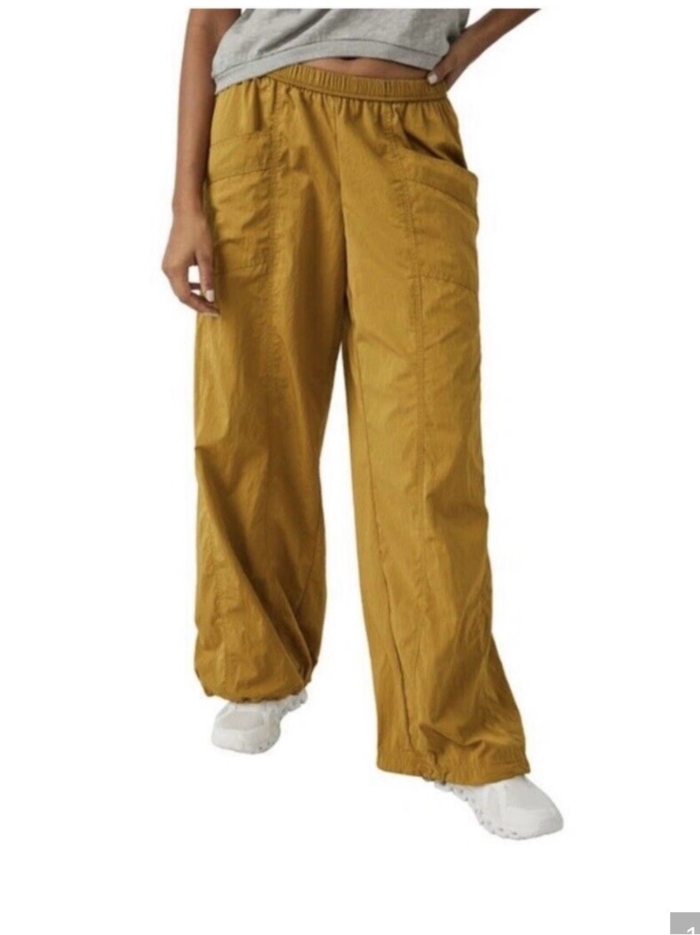 Free People Movement Gold
Wide Leg Cinch Hem
Parachute Pants Sz M